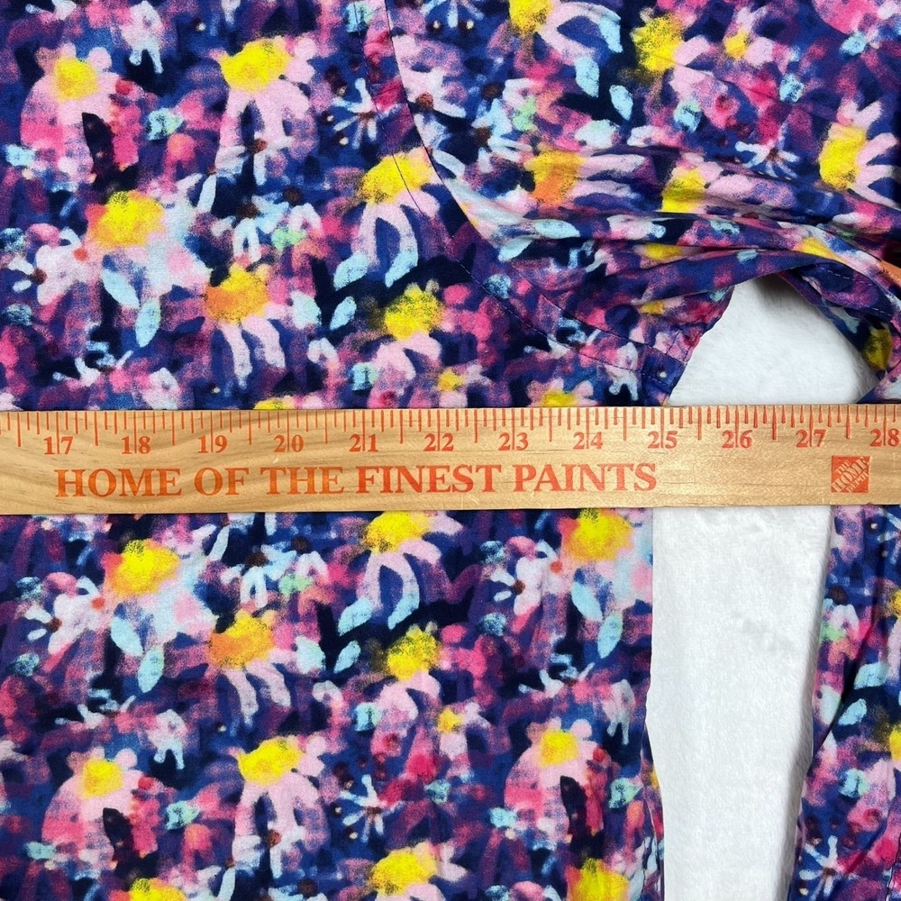 Cremieux‎ Floral Button Down Shirt Mens XLT Multi Color Psychedelic Watercolor - Picture 8 of 10